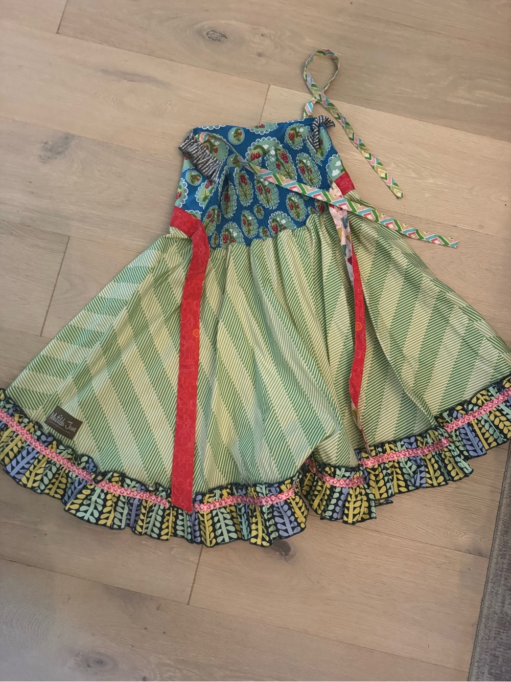 Matilda Jane Girls' Multicolor Striped Party Dress - Picture 3 of 4